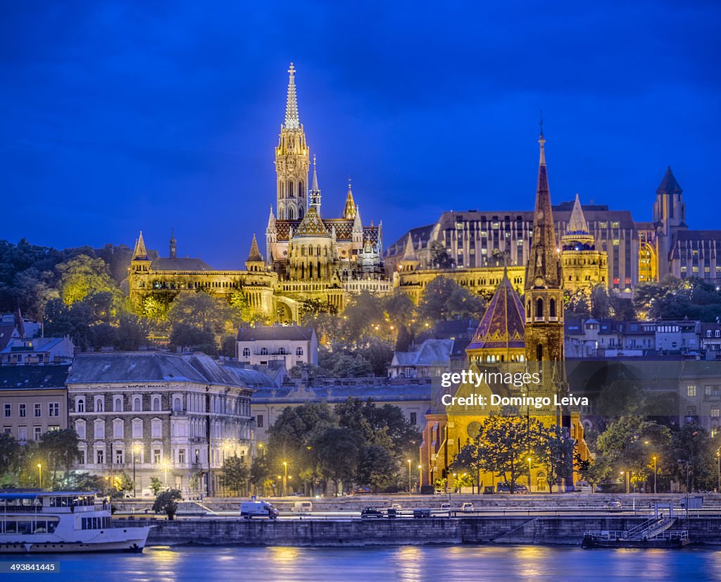 Budapest at night.
