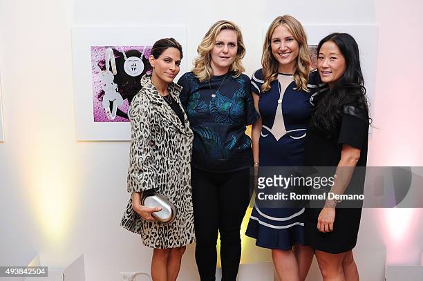 Malini Murjani, Justine Koons, Alison Brokaw and Deb Lee attend Gus + Al Party Launching #yes Collection including Jeff Koons Limited Edition...