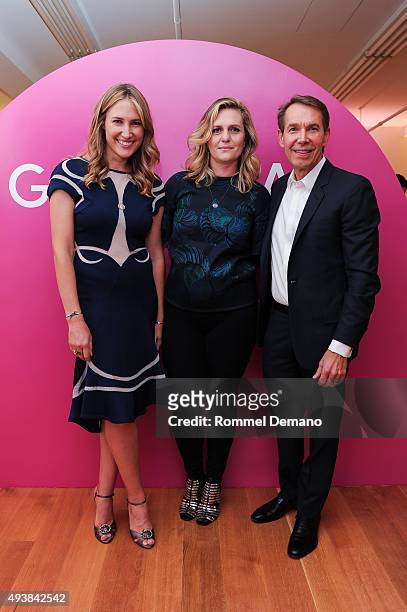 Alison Brokaw, Justine Koons and Jeff Koons attend Gus + Al Party Launching #yes Collection including Jeff Koons Limited Edition Collaboration on...