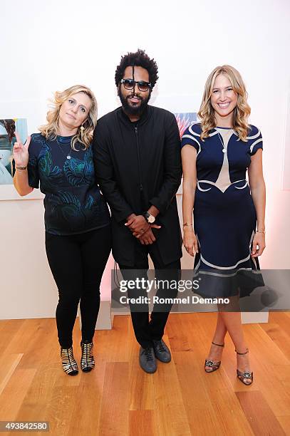 Justine Koons, Maxwell Osborne and Alison Brokaw attend Gus + Al Party Launching #yes Collection including Jeff Koons Limited Edition Collaboration...