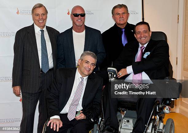Peter Wilderotter, Jim McMahon, Mike Ditka, Alan Brown, and Danny Heuman attend The Christopher & Dana Reeve Foundation's "A Magical Evening Chicago"...