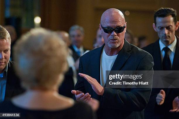 Jim McMahon is honored at The Christopher & Dana Reeve Foundation's "A Magical Evening Chicago" at Peninsula Hotel on October 22, 2015 in Chicago,...