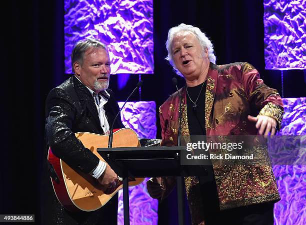 John Berry and T.Graham Brown perform at The ICM - Inspirational Country Music Awards 2015 held at Cornerstone Church on October 22, 2015 in...