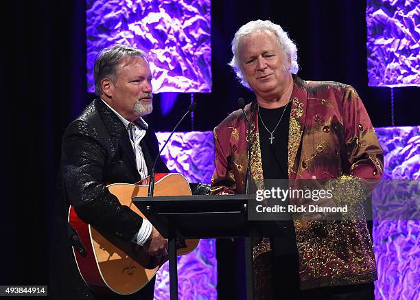 John Berry and T.Graham Brown perform at The ICM - Inspirational Country Music Awards 2015 held at Cornerstone Church on October 22, 2015 in...