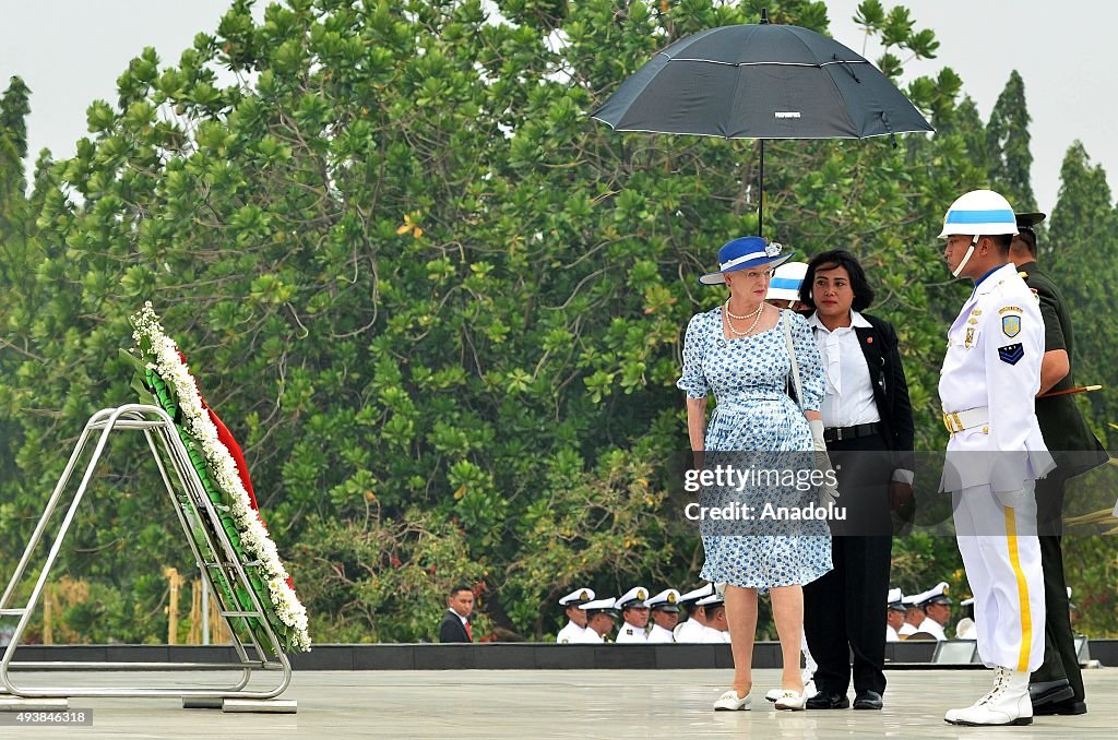 Danish Queen Margrethe II visits Indonesia