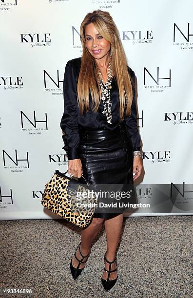 Personality Faye Resnick attends the Nicky Hilton x Linea Pelle launch celebration at Kyle by Alene Too on October 22, 2015 in Beverly Hills,...