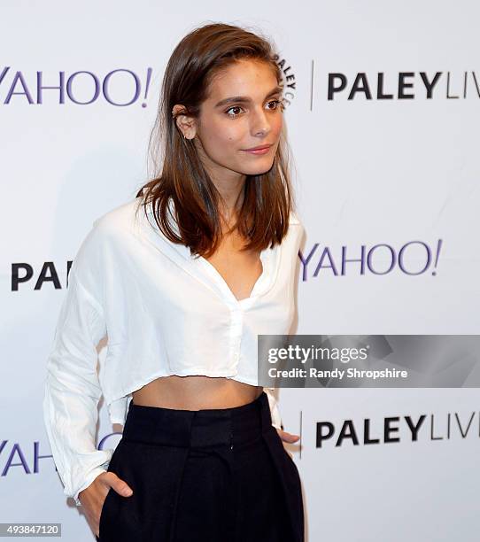 Actress Caitlin Stasey attends the screening of "Please Like Me" at The Paley Center for Media on October 22, 2015 in Beverly Hills, California.