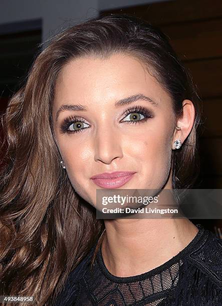 Model Alyssa Arce attends Brian Bowen Smith's "Metallic Life" exhibition opening at the De Re Gallery on October 22, 2015 in Los Angeles, California.