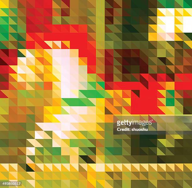 stockillustraties, clipart, cartoons en iconen met abstract colorful triangle playground pattern background - amusement park ride