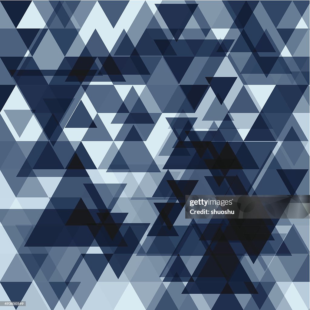 Abstract Vector Blue Triangle Pattern Background High-Res Vector ...