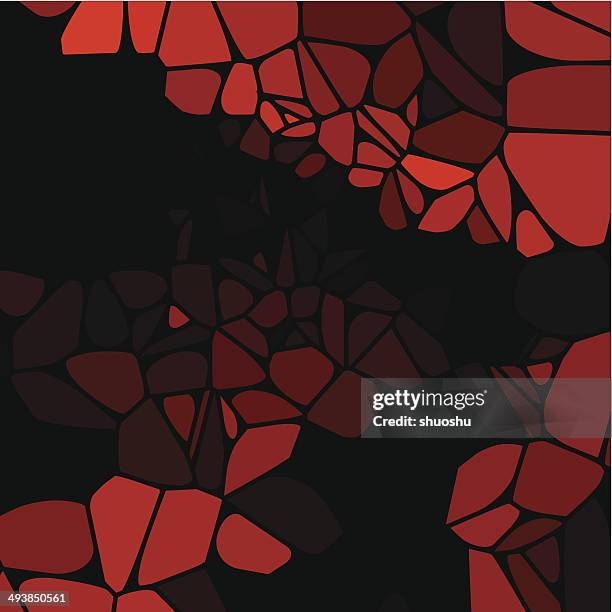 abstract red speckle shape with black background - smooth skin stock illustrations