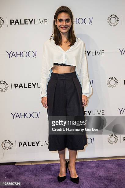 Caitlin Stasey attends the Paley Center for Media on October 22, 2015 in Beverly Hills, California.