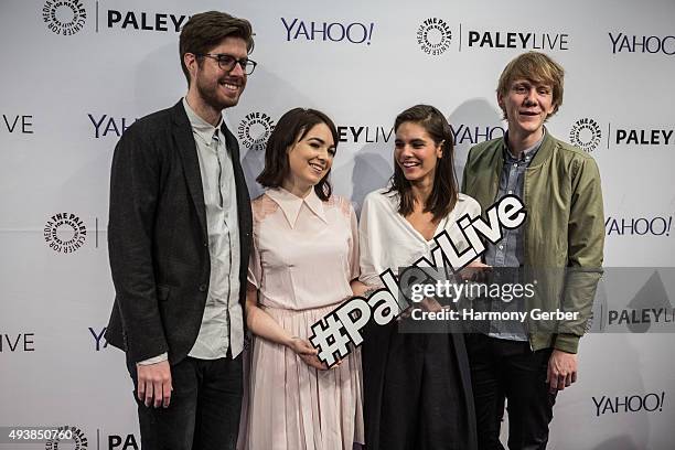 Josh Thomas, Thomas Ward, Caitlin Stasey and Emily Barclay attend the Paley Center for Media on October 22, 2015 in Beverly Hills, California.