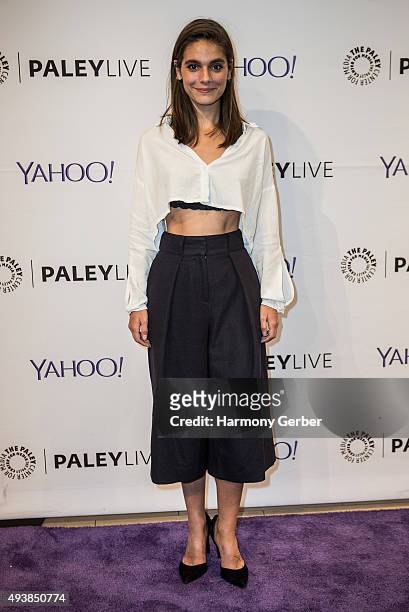 Caitlin Stasey attends the Paley Center for Media on October 22, 2015 in Beverly Hills, California.