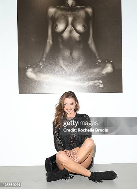 Model/actress Alyssa Arce attends "Metallic Life" by Brian Bowen Smith, brought to you by CASAMIGOS Tequila at De Re Gallery on October 22, 2015 in...