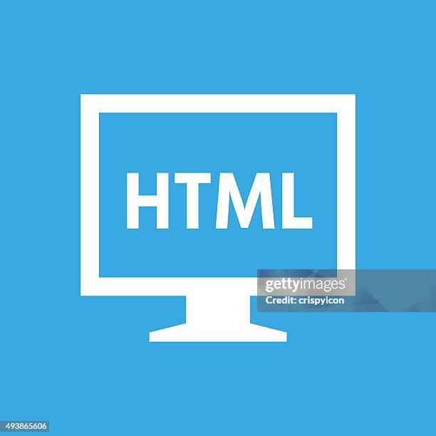 computer monitor icon on a blue background. - smoothseries - html colors stock illustrations