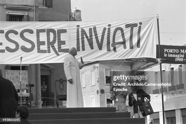 Pope John Paul II visits Venice and Mestre, 1985.