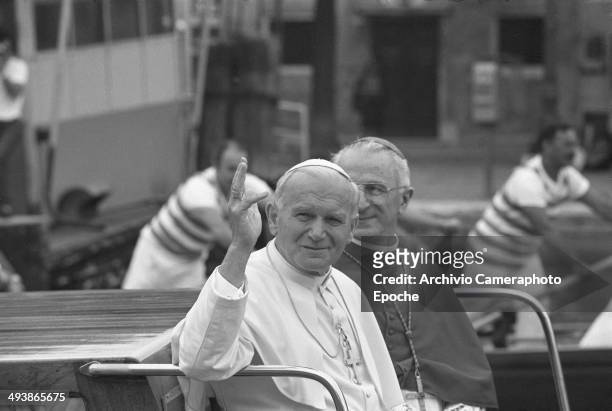 Pope John Paul II visits Venice and Mestre, 1985.