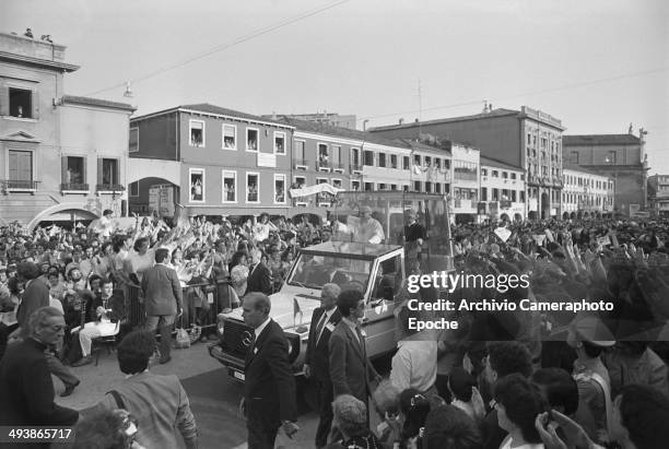 Pope John Paul II visits Venice and Mestre, 1985.