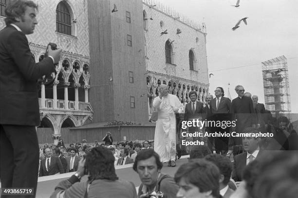 Pope John Paul II visits Venice and Mestre, 1985.
