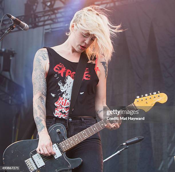 Brody Dalle performs on stage during the Sasquatch! Music Festival at The Gorge Amphitheater on May 25, 2014 in George, Washington.