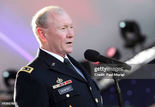 Chiefs of Staff Chairman Gen. Martin Dempsey onstage at the 25th National Memorial Day Concert at the U.S. Capitol, West Lawn on May 25, 2014 in...