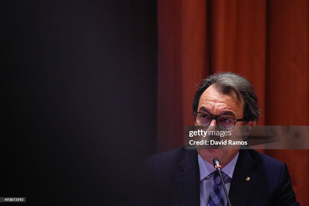 Artur Mas Appearance Over Alleged Corruption In Awarding Of Contracts For Public Works