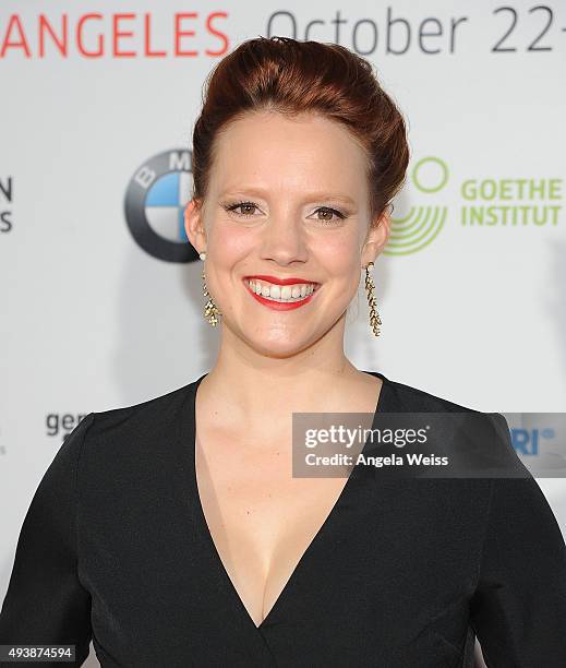 Actress Nina Rausch attends the 9th annual German Currents Festival of German Film - opening night red carpet gala at the Egyptian Theatre on October...