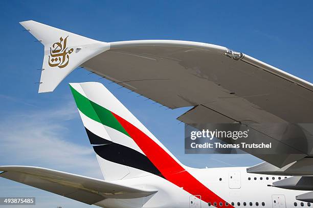 Emirates Rudder 194 Close Up On Airbus A380 Stock Photos, High-Res Pictures, and Images ...
