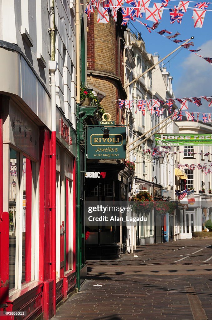 St.Helier high street, Jersey, U.K.