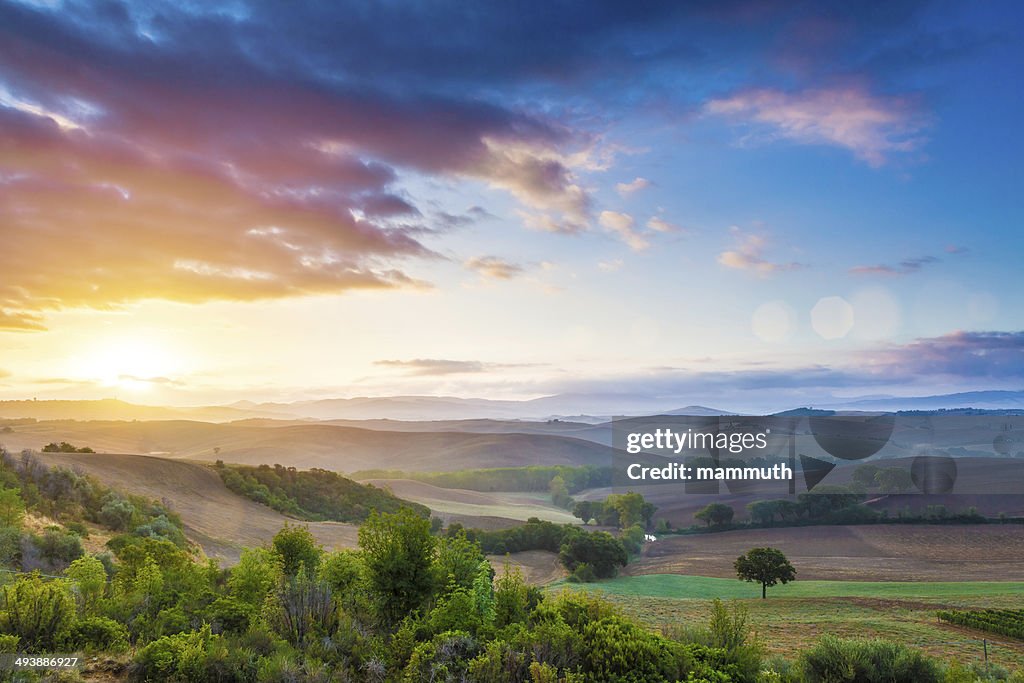 Toscana all'alba