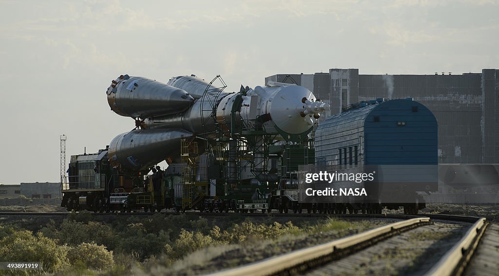 Soyuz Rollout & Verticalisation For Expedition 40/4