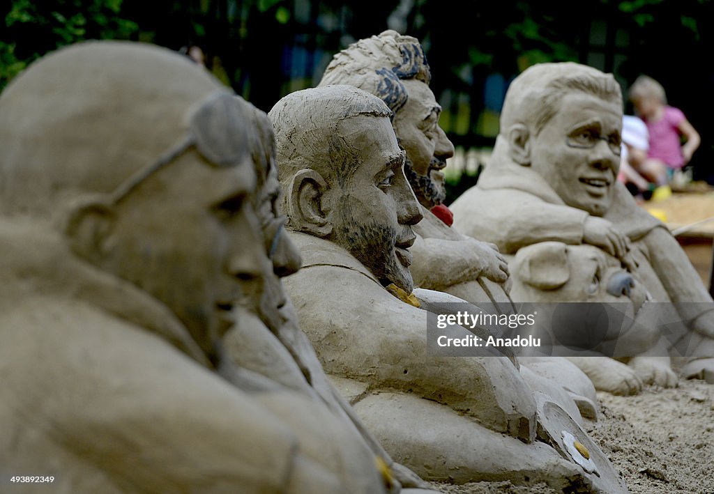 Sand Art project at Moscow's Sokolniki Park