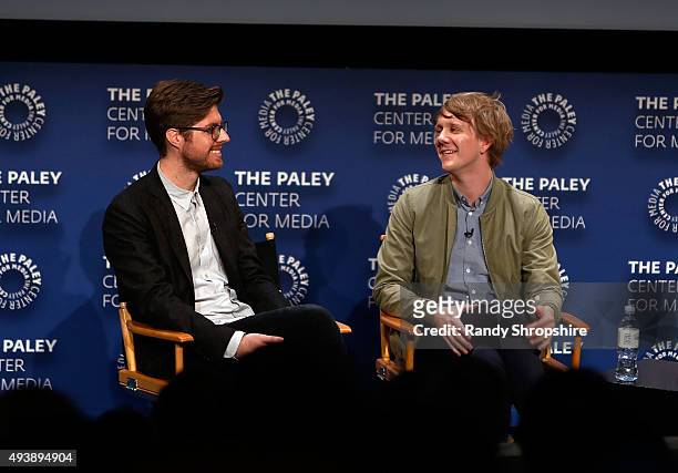 Actor/writer Thomas Ward and actor/creator Josh Thomas attend the discussion panel for "Please Like Me" at The Paley Center for Media on October 22,...