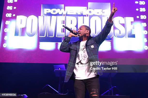 Rapper Kendrick Lamar performs during the 2015 Power 105.1 Powerhouse concert at Barclays Center on October 22, 2015 in New York City.