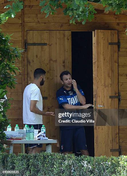 Antonio Cassano of Italy during a training session at Coverciano on May 26, 2014 in Florence, Italy.