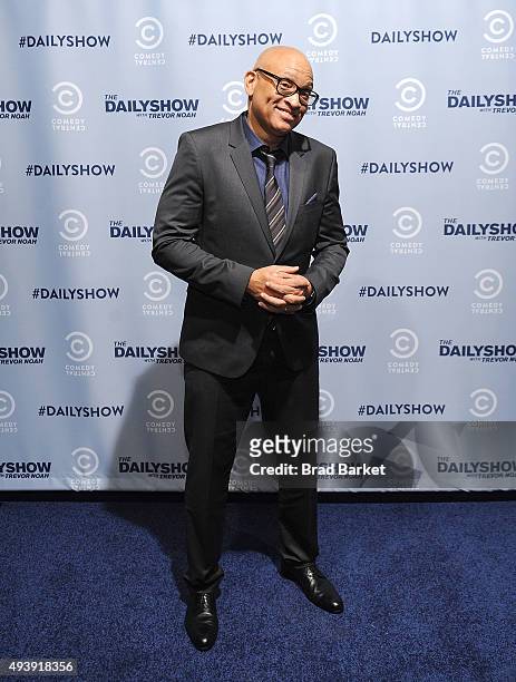 Television personality Larry Wilmore attends Comedy Central's The Daily Show With Trevor Noah Premiere Party Event on October 22, 2015 in New York...