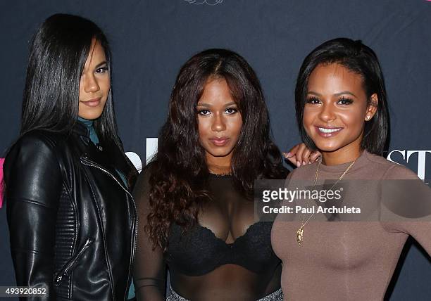 Reality TV Personalities Lizzy Milian, Danielle Milian and Christina Milian attend Star Magazine's Scene Stealers party at The W Hollywood on October...