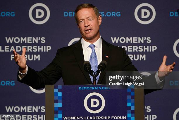 Governor Martin O'Malley speaks during the Democratic National Committee 22nd Annual Women's Leadership Forum National Issues Conference at Grand...
