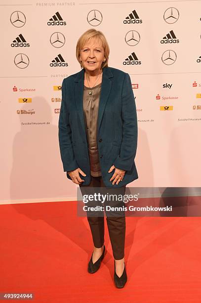 First minister of Northrine-Westphalia Hannelore Kraft arrives for the Opening Gala of the German Football Museum on October 23, 2015 in Dortmund,...