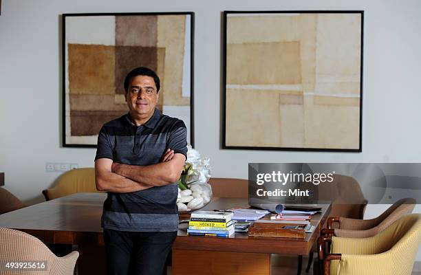 Indian entrepreneur and social philanthropist Ronnie Screwvala poses for a profile shoot on February 2, 2015 in Mumbai, India. He was the founder and...