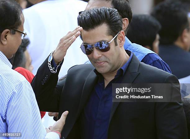 Bollywood actor Salman Khan during the swearing-in ceremony for new Indian Prime Minister Narendra Modi and his cabinet ministers at Rashtrapati...