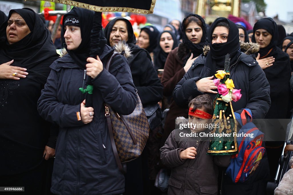 Shia Muslims Of Manchester Participate In An Ashura Procession