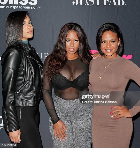 Liz Milian, Danielle Milian and Christina Milian attend Star Magazine's Scene Stealers party at W Hollywood on October 22, 2015 in Hollywood,...