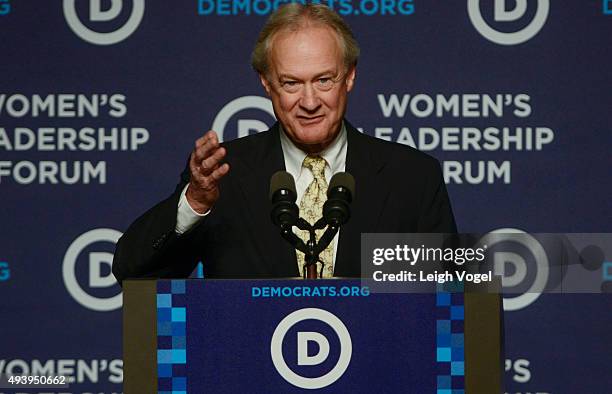 Governor Lincoln Chafee speaks during the Democratic National Committee 22nd Annual Women's Leadership Forum National Issues Conferenceat Grand Hyatt...