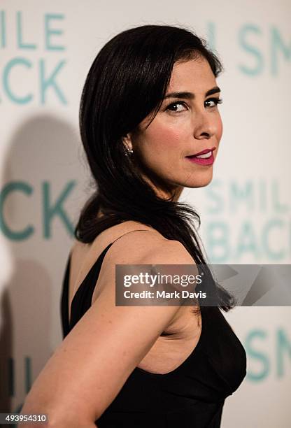 Actress Sarah Silverman arrives at the premiere of Broad Green Pictures' 'I Smile Back' at ArcLight Cinemas on October 21, 2015 in Hollywood,...