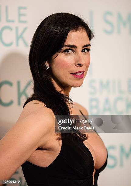 Actress Sarah Silverman arrives at the premiere of Broad Green Pictures' 'I Smile Back' at ArcLight Cinemas on October 21, 2015 in Hollywood,...