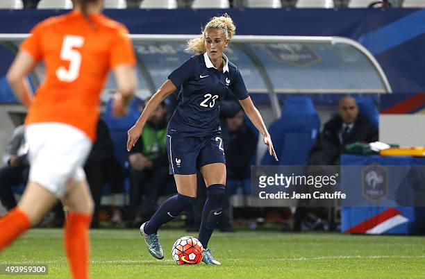 Kheira Hamraoui of France in action during the women's international friendly match between France and The Netherlands at Stade Jean Bouin on October...