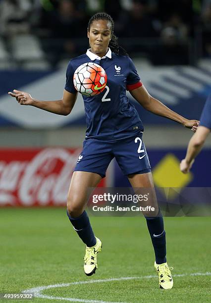 Wendie Renard of France in action during the women's international friendly match between France and The Netherlands at Stade Jean Bouin on October...