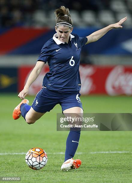 Charlotte Bilbault of France in action during the women's international friendly match between France and The Netherlands at Stade Jean Bouin on...